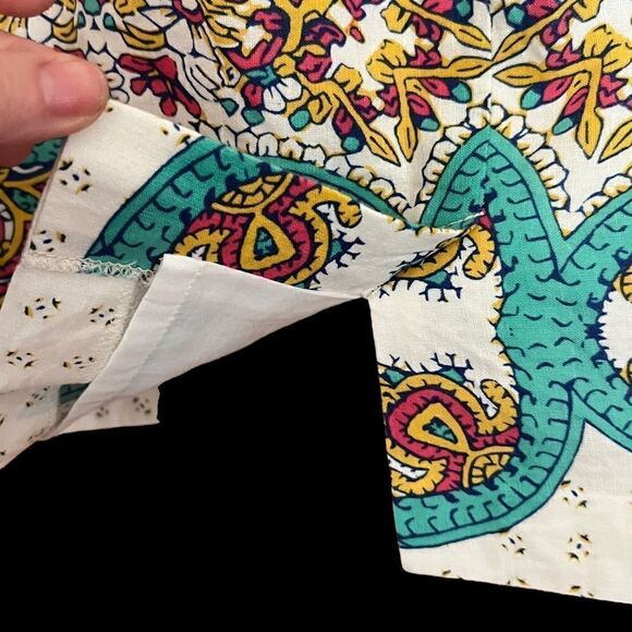 Lucy & Laurel Boho Linen Blend Flat Front Skirt with zipper back size 10 - Picture 6 of 10